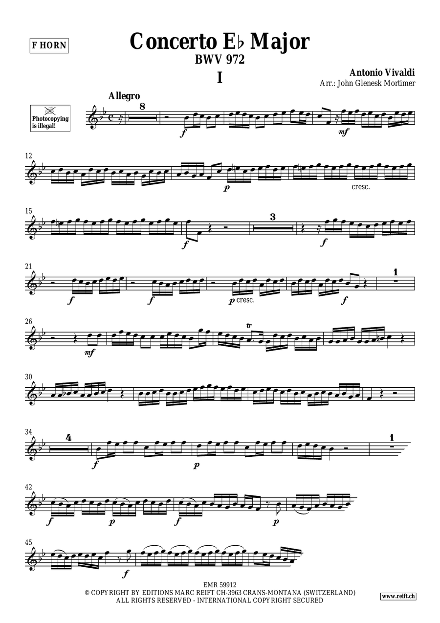 Concerto Eb Major Concerto Eb Major Horn scores gallery preview page 3