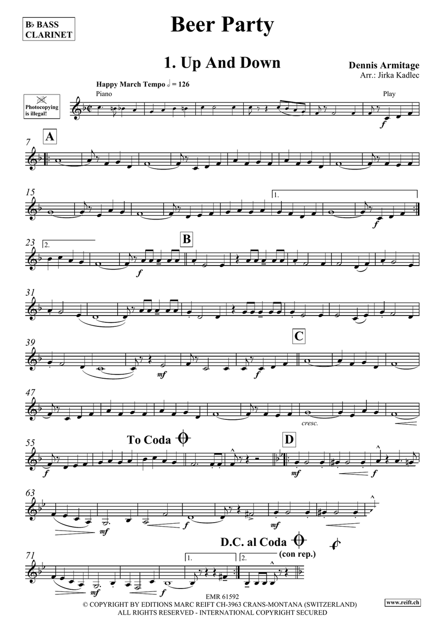 Beer Party Beer Party Bass Clarinet scores gallery preview page 4