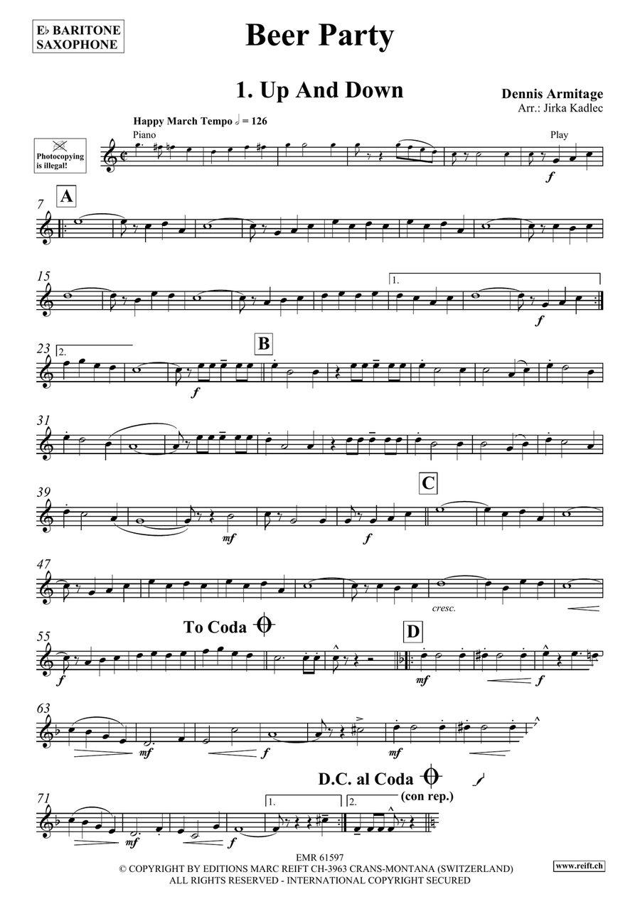 Beer Party Beer Party Baritone Saxophone scores gallery preview page 4