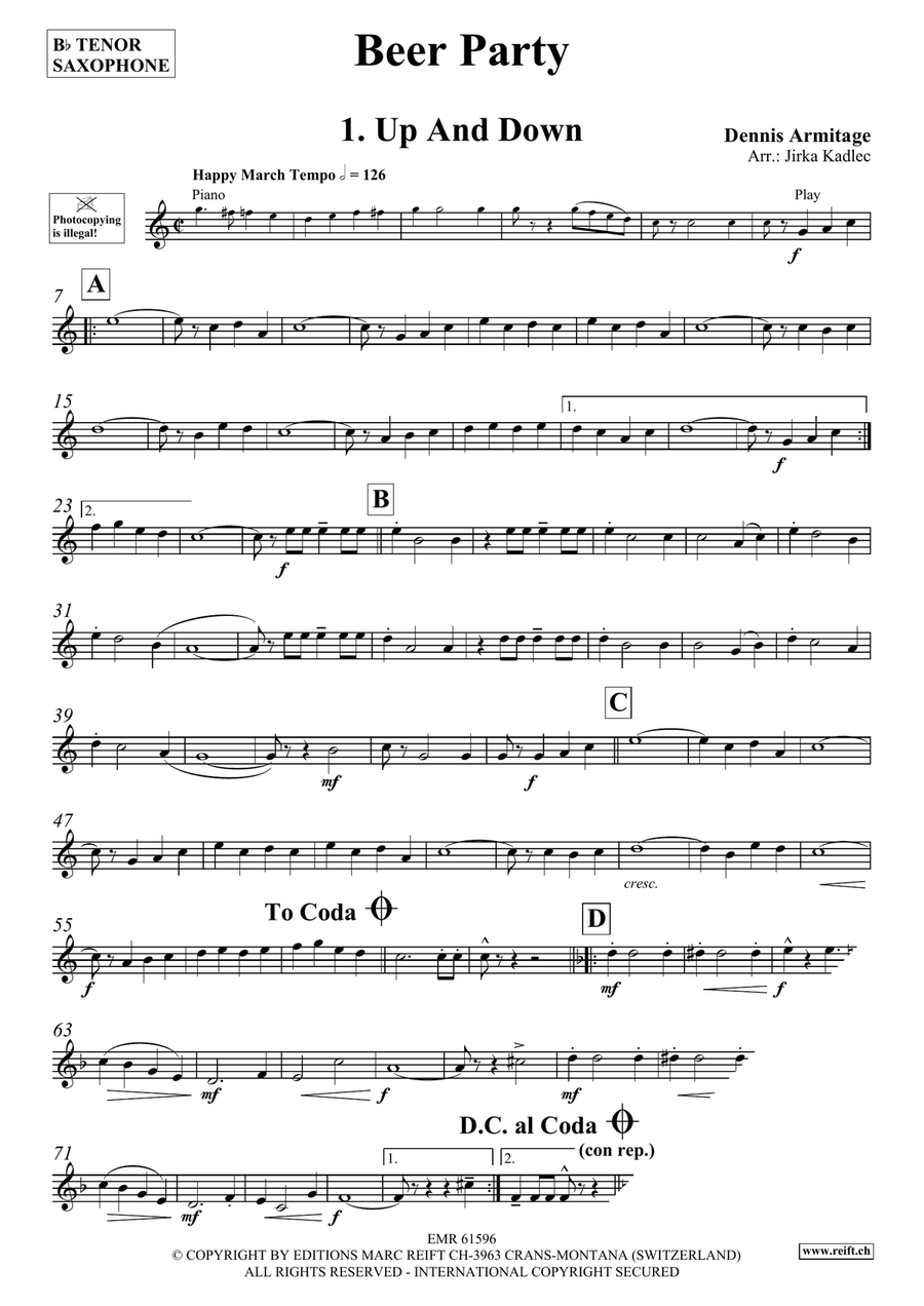 Beer Party Beer Party Tenor Saxophone scores gallery preview page 4