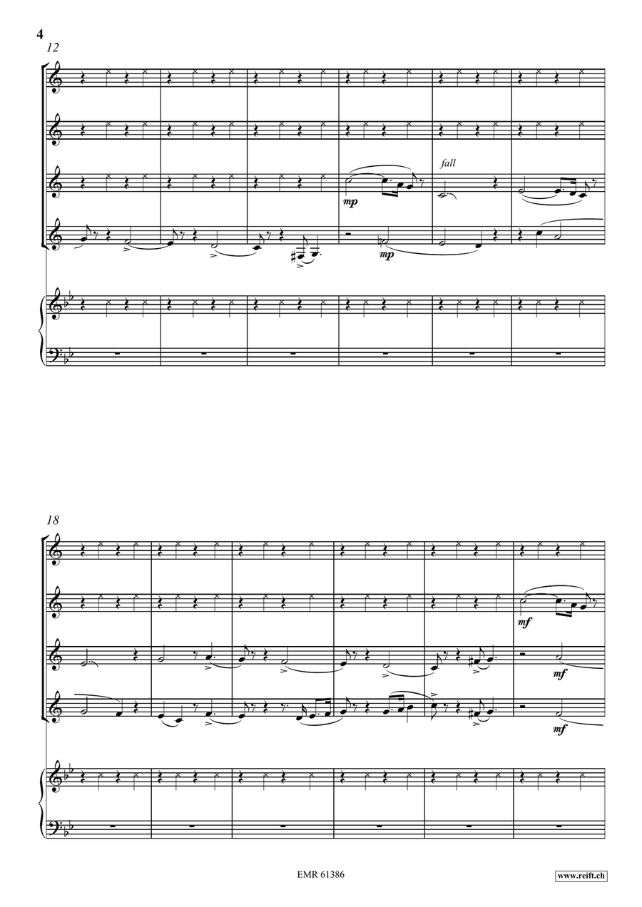 Amen Amen Clarinet Quartet scores gallery preview page 5