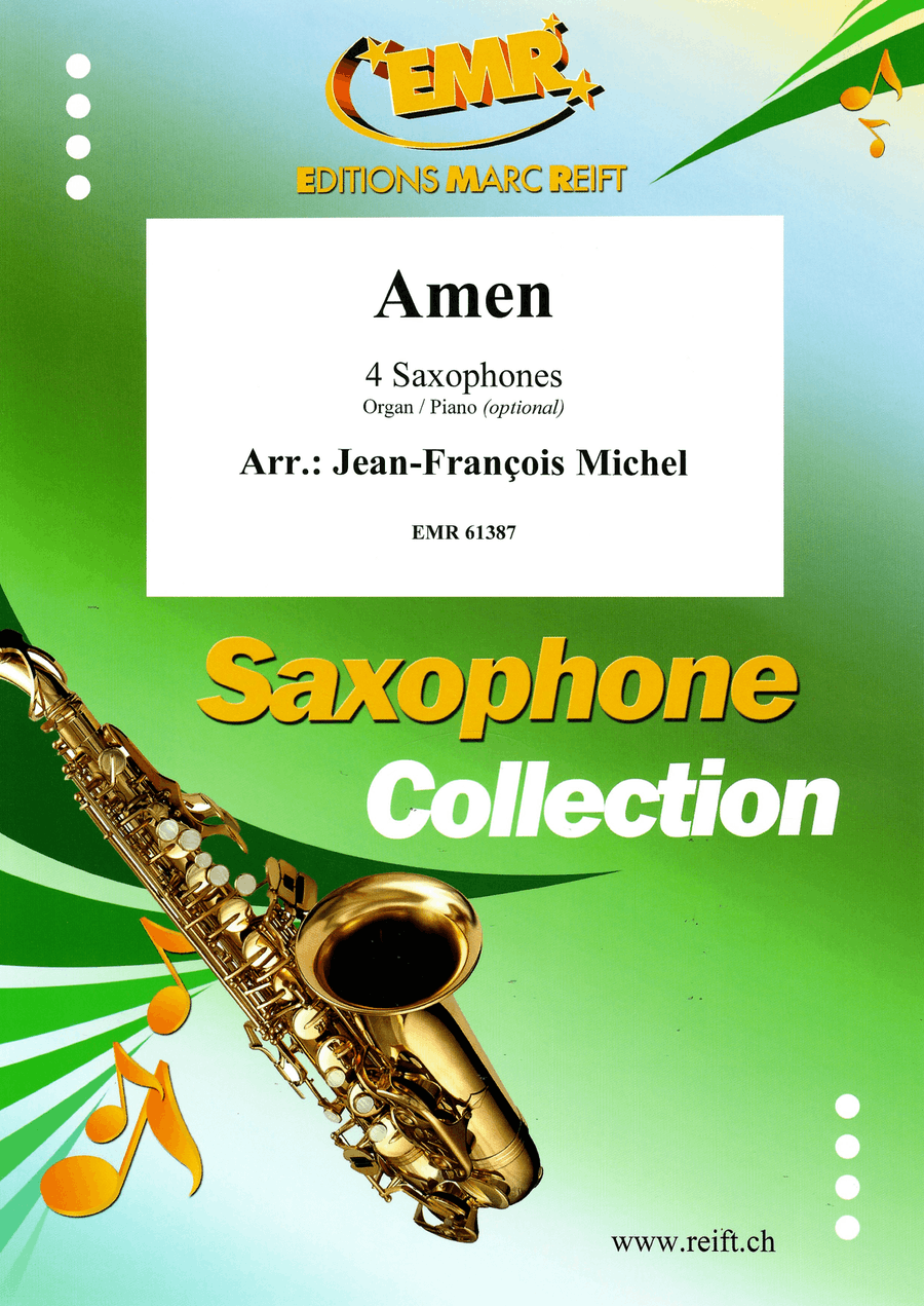 Amen Amen Saxophone Quartet scores gallery preview page 1