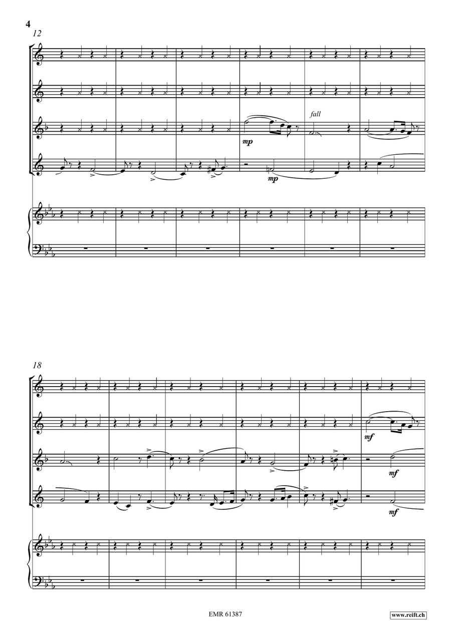 Amen Amen Saxophone Quartet scores gallery preview page 5