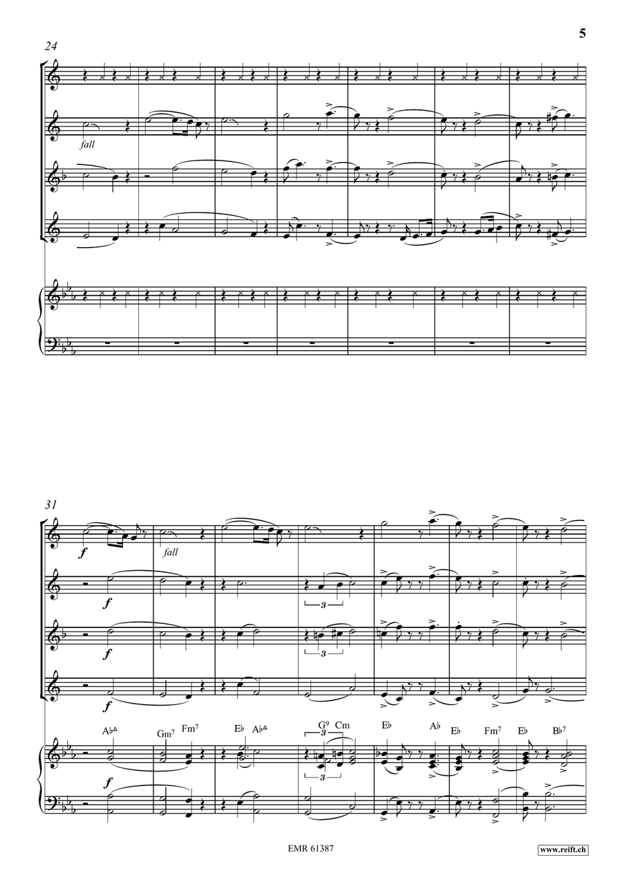 Amen Amen Saxophone Quartet scores gallery preview page 6