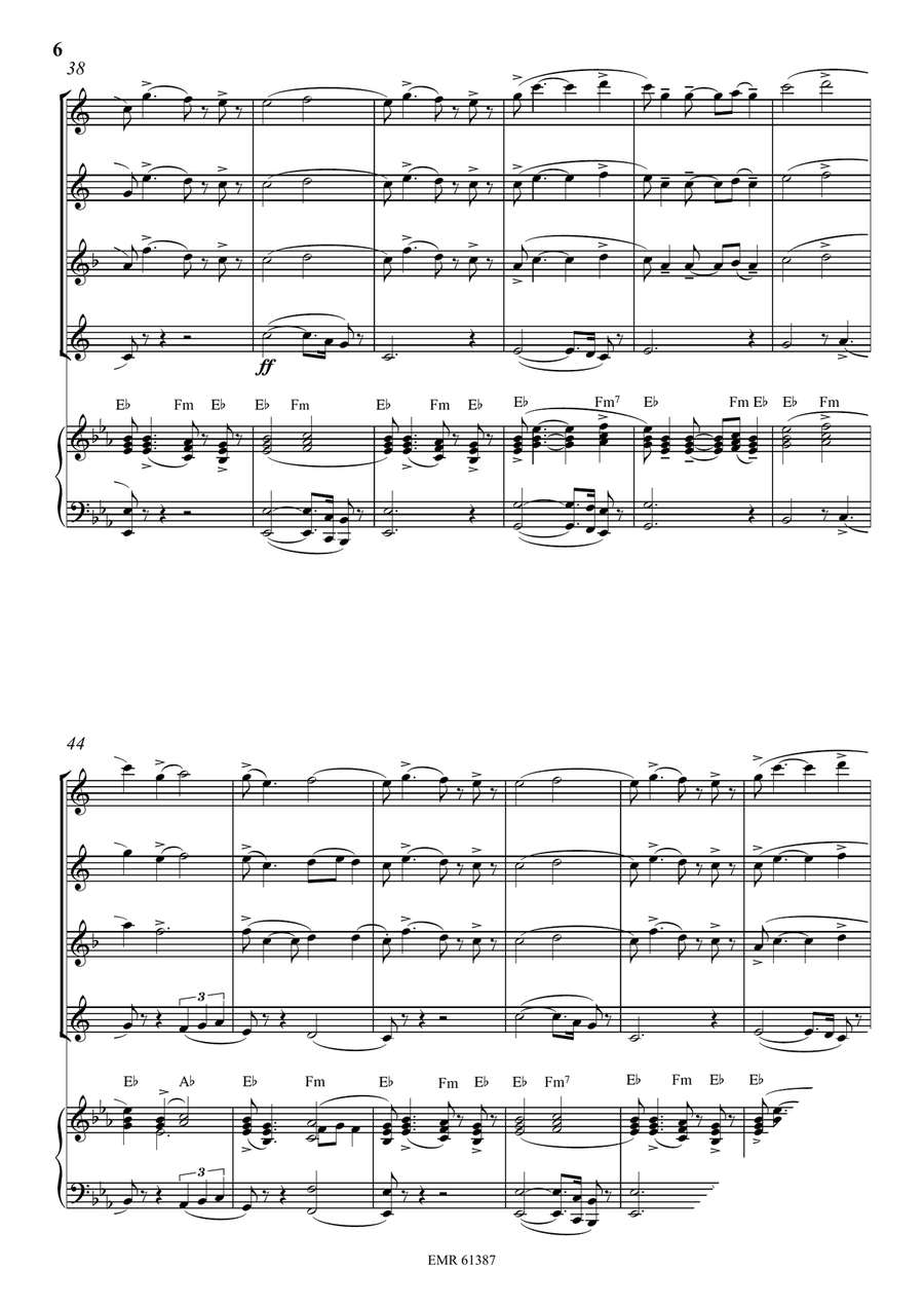 Amen Amen Saxophone Quartet scores gallery preview page 7