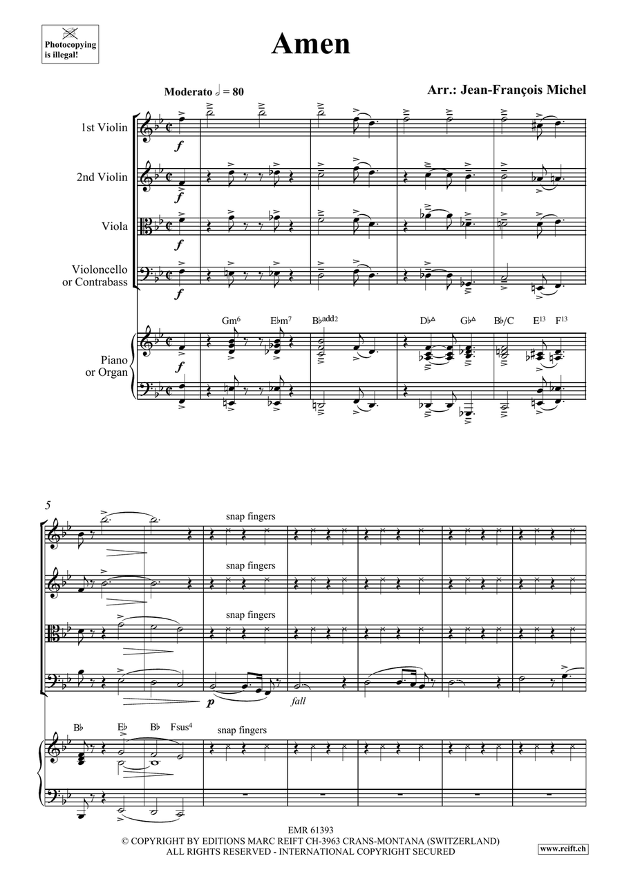 Amen Amen String Quartet scores gallery preview page 4