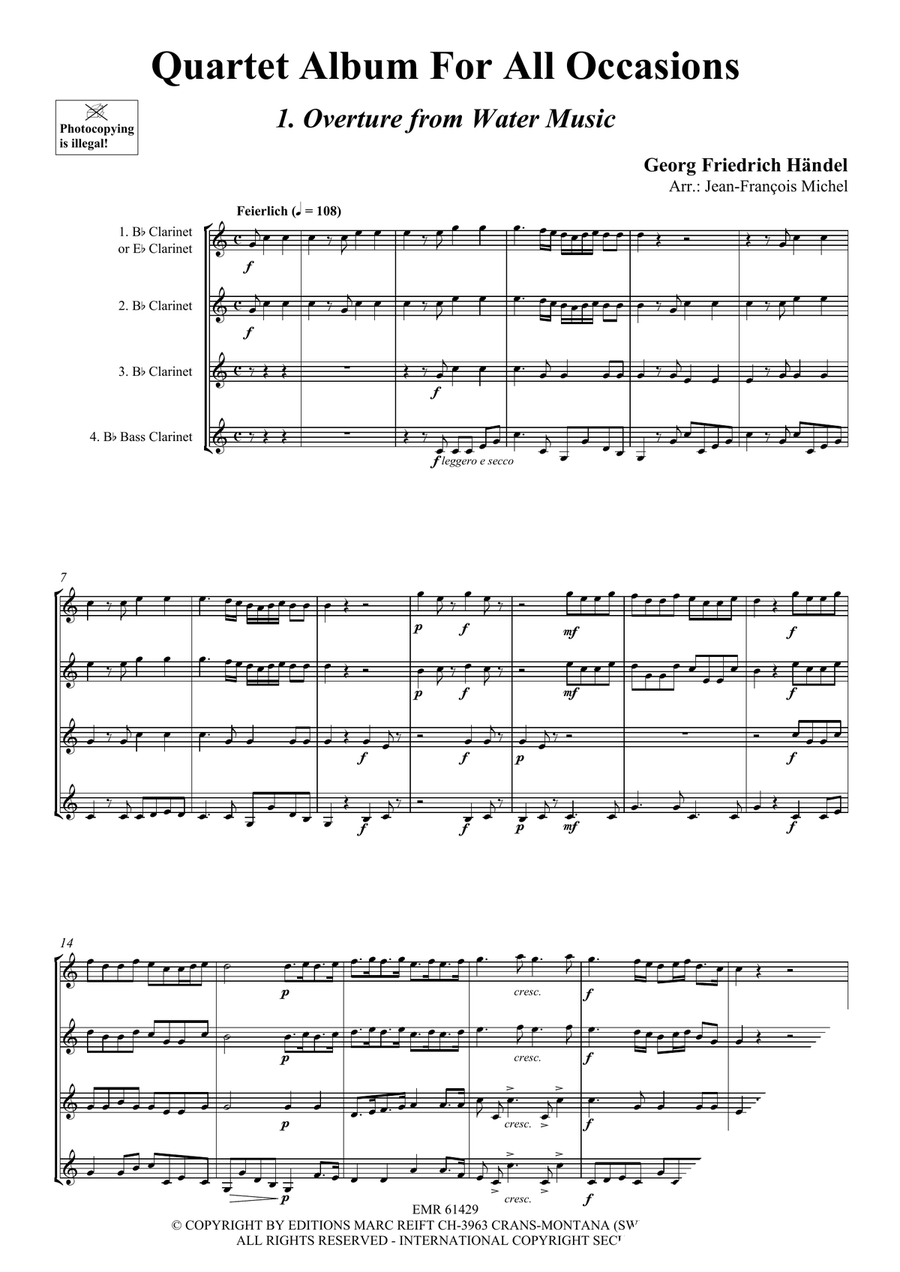 Quartet Album For All Occasions Clarinet Quartet scores gallery preview page 4
