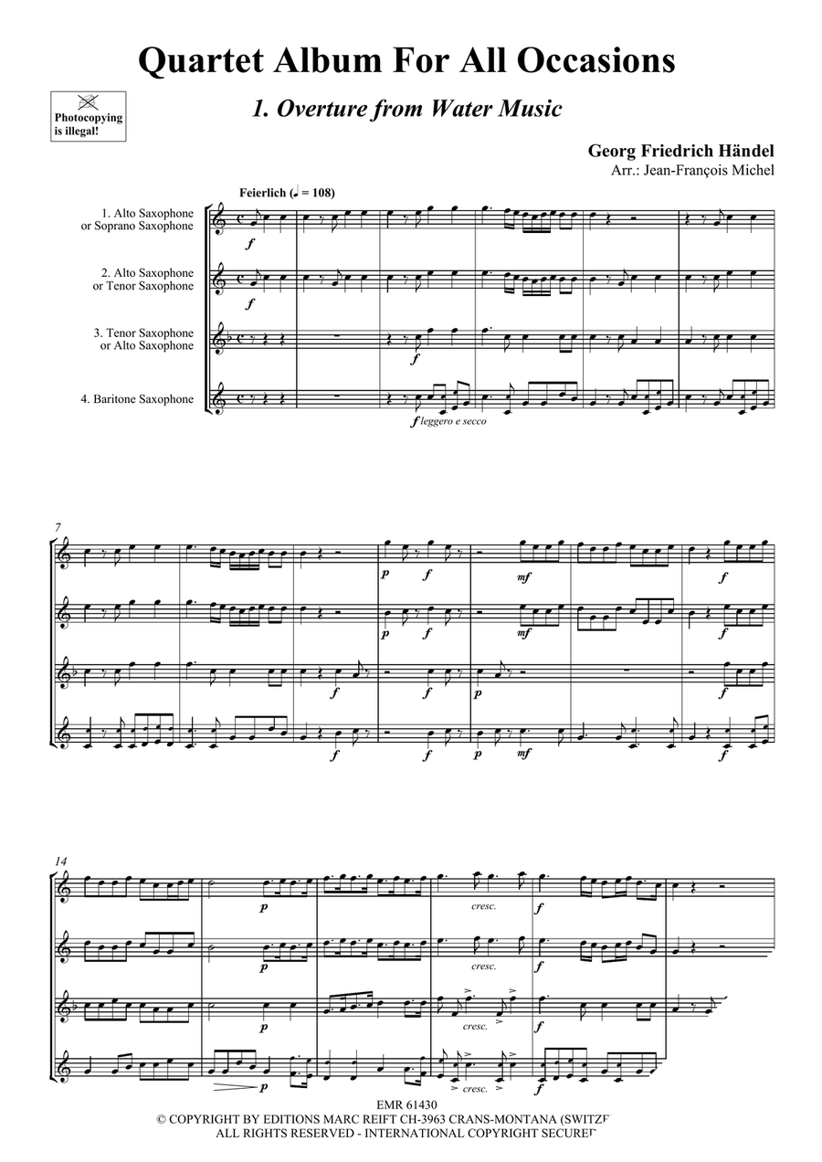 Quartet Album For All Occasions Saxophone Quartet scores gallery preview page 4