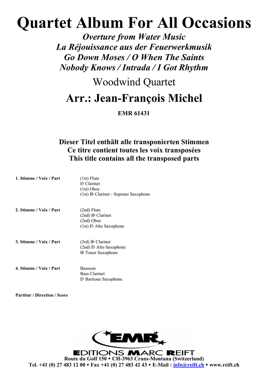 Quartet Album For All Occasions Woodwind Quartet scores gallery preview page 2