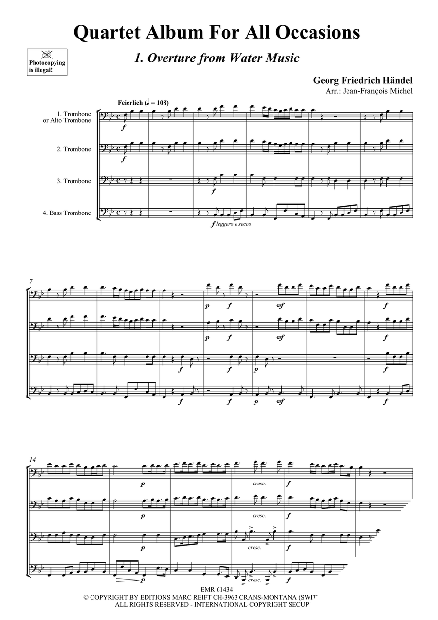 Quartet Album For All Occasions Trombone Quartet scores gallery preview page 4
