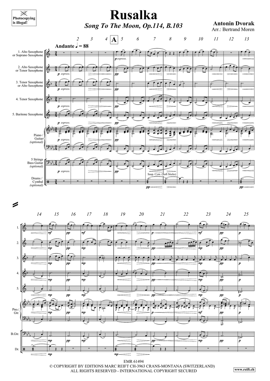 Rusalka Rusalka Saxophone Quintet scores gallery preview page 3