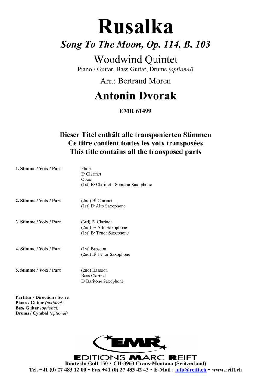 Rusalka Rusalka Woodwind Quintet scores gallery preview page 2