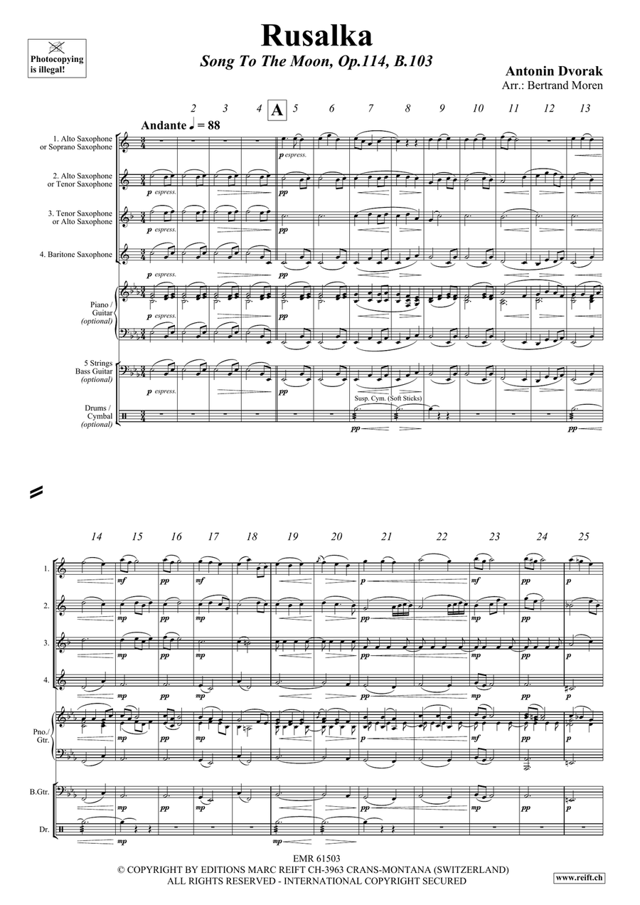 Rusalka Rusalka Saxophone Quartet scores gallery preview page 3