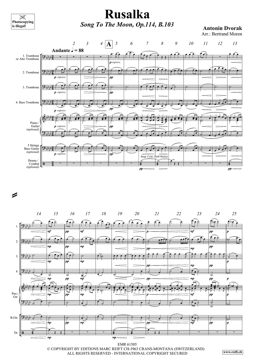 Rusalka Rusalka Trombone Quartet scores gallery preview page 3