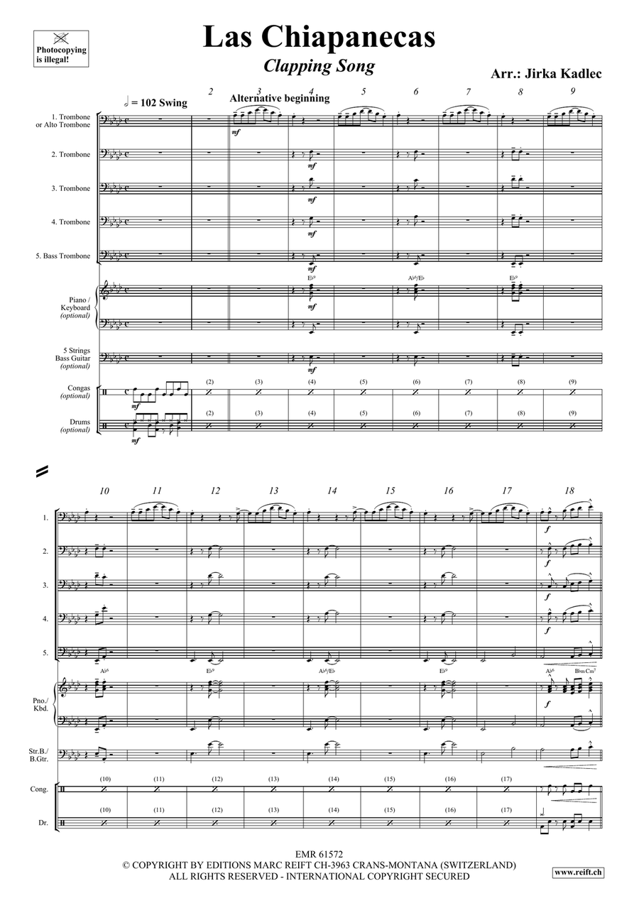 Las Chapanecas Las Chapanecas Trombone scores gallery preview page 4
