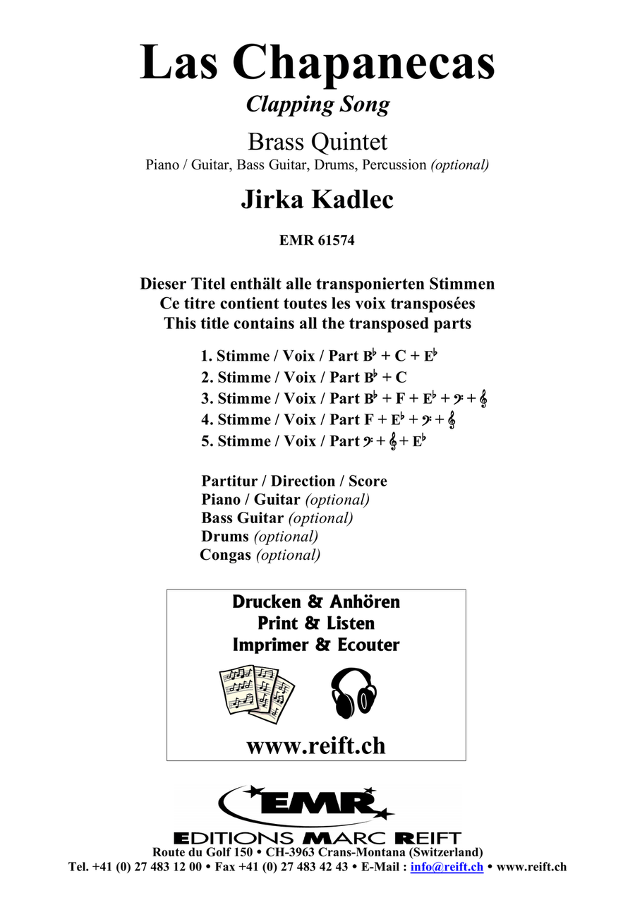 Las Chapanecas Las Chapanecas Brass Quintet scores gallery preview page 2