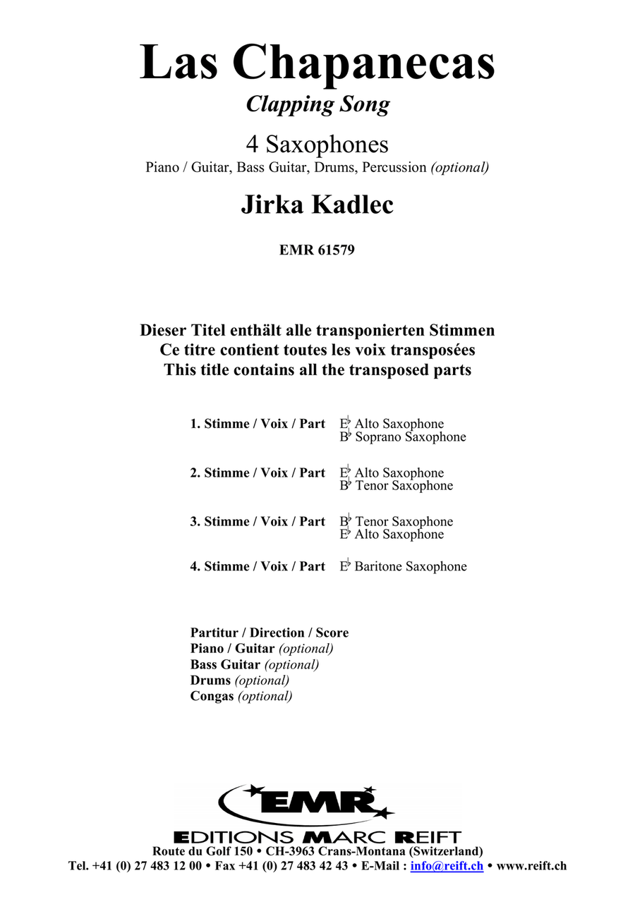 Las Chapanecas Las Chapanecas Saxophone Quartet scores gallery preview page 2
