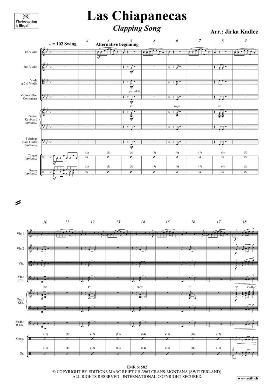 Las Chapanecas Las Chapanecas String Quartet scores gallery preview page 4
