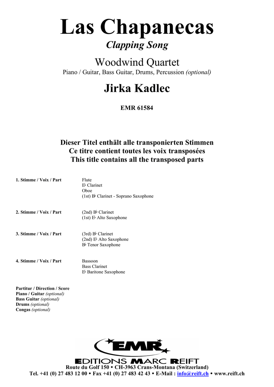 Las Chapanecas Las Chapanecas Woodwind Quartet scores gallery preview page 2