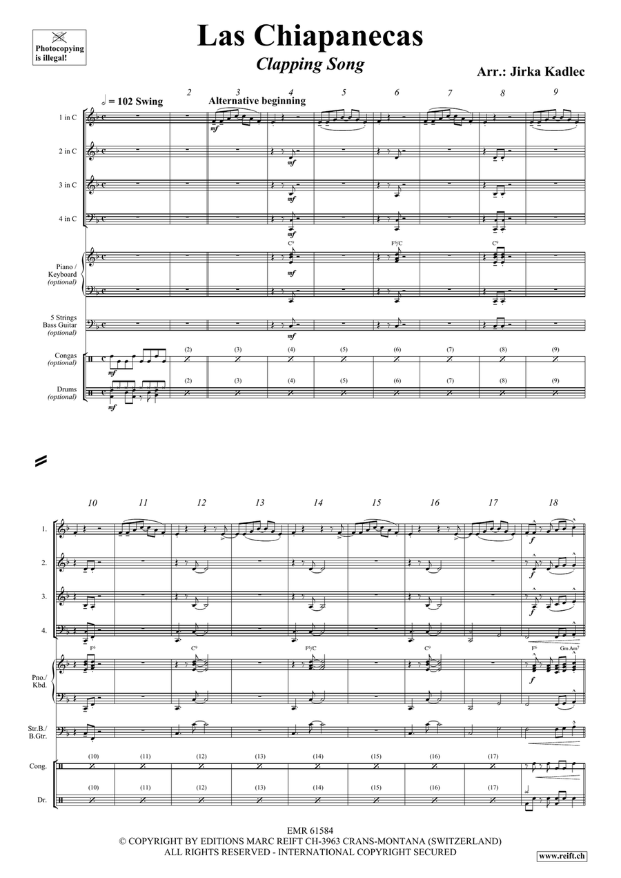 Las Chapanecas Las Chapanecas Woodwind Quartet scores gallery preview page 4