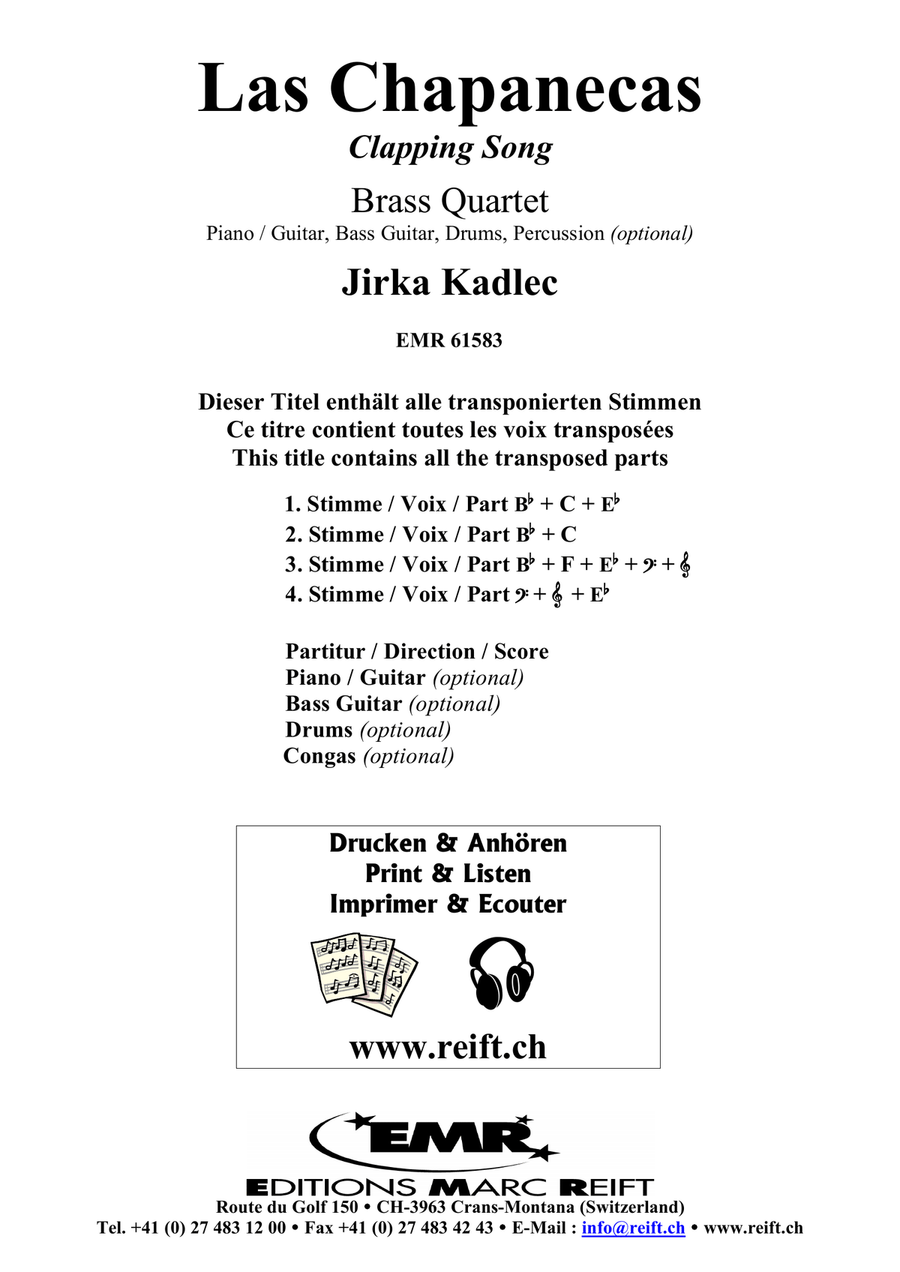 Las Chapanecas Las Chapanecas Brass Quartet scores gallery preview page 2