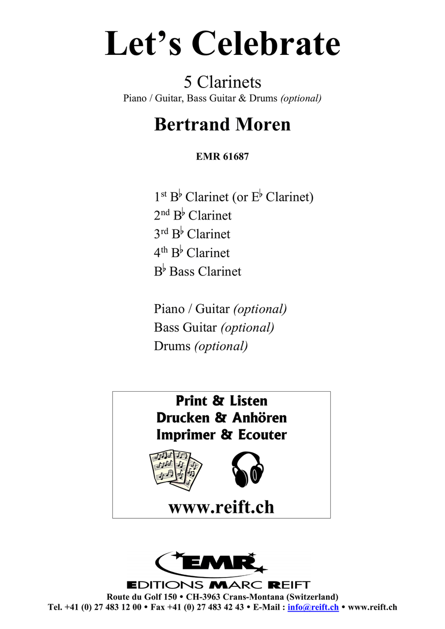 Let's Celebrate Let's Celebrate Clarinet Quintet scores gallery preview page 2