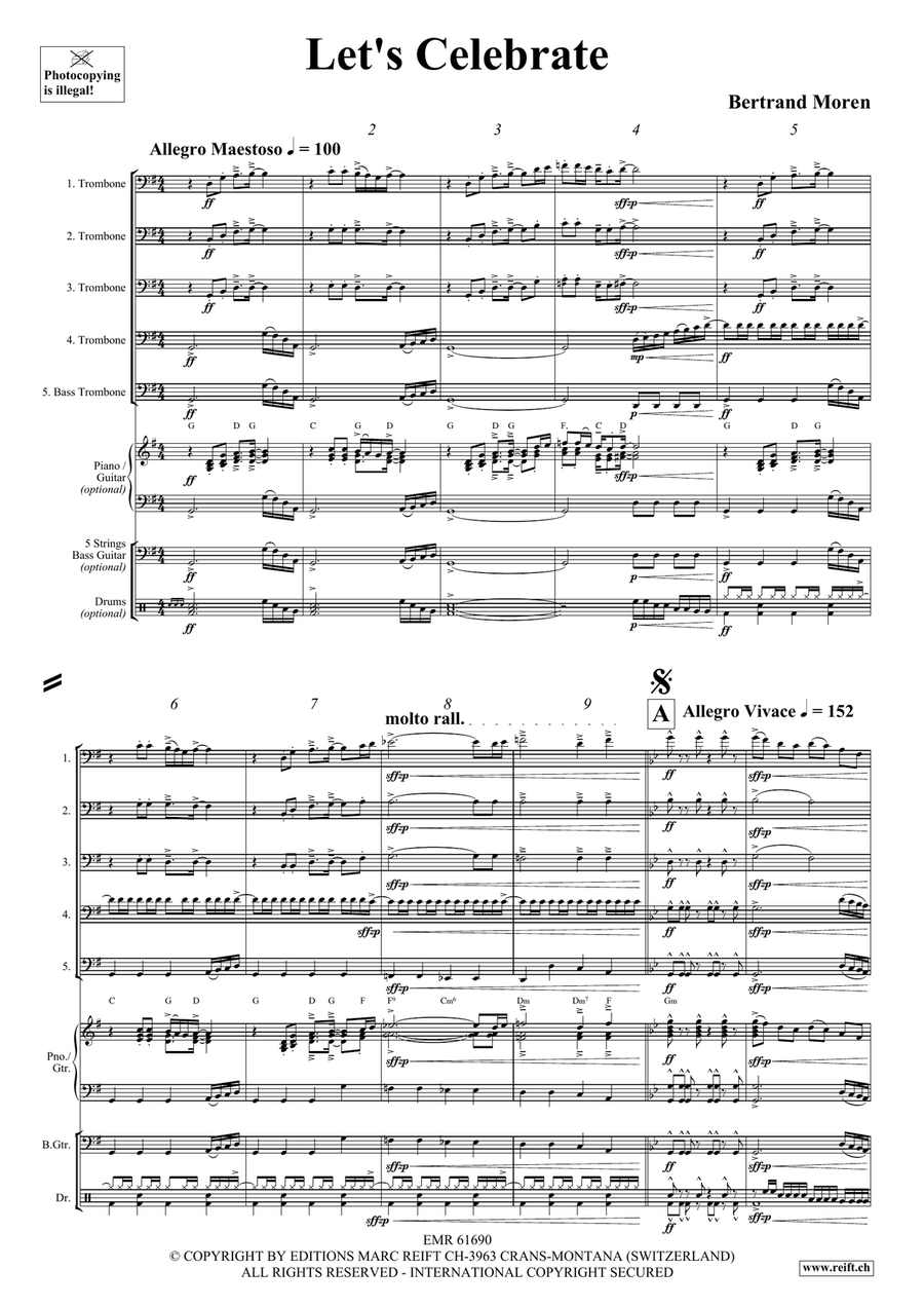 Let's Celebrate Let's Celebrate Trombone scores gallery preview page 4