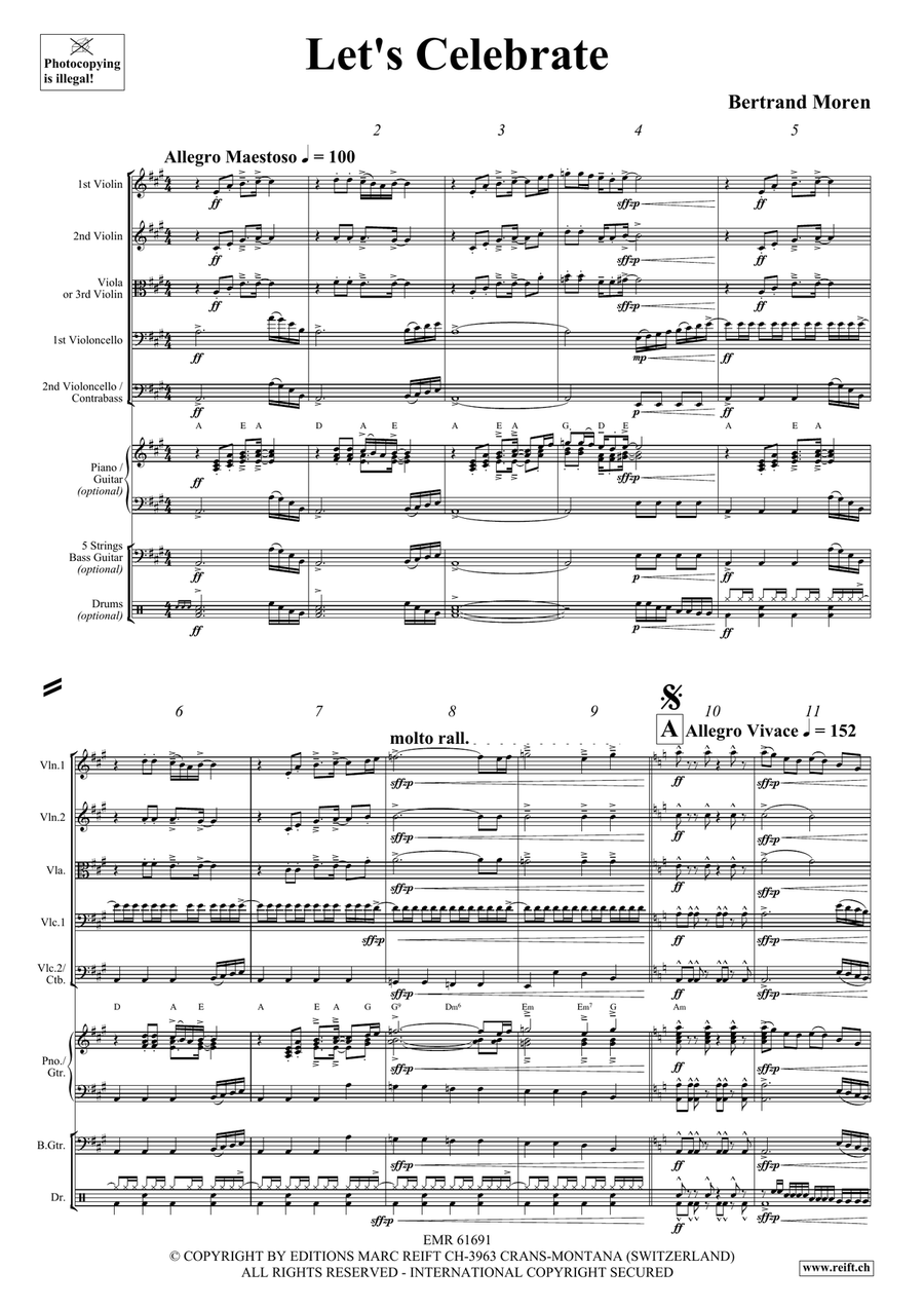 Let's Celebrate Let's Celebrate String Quintet scores gallery preview page 4