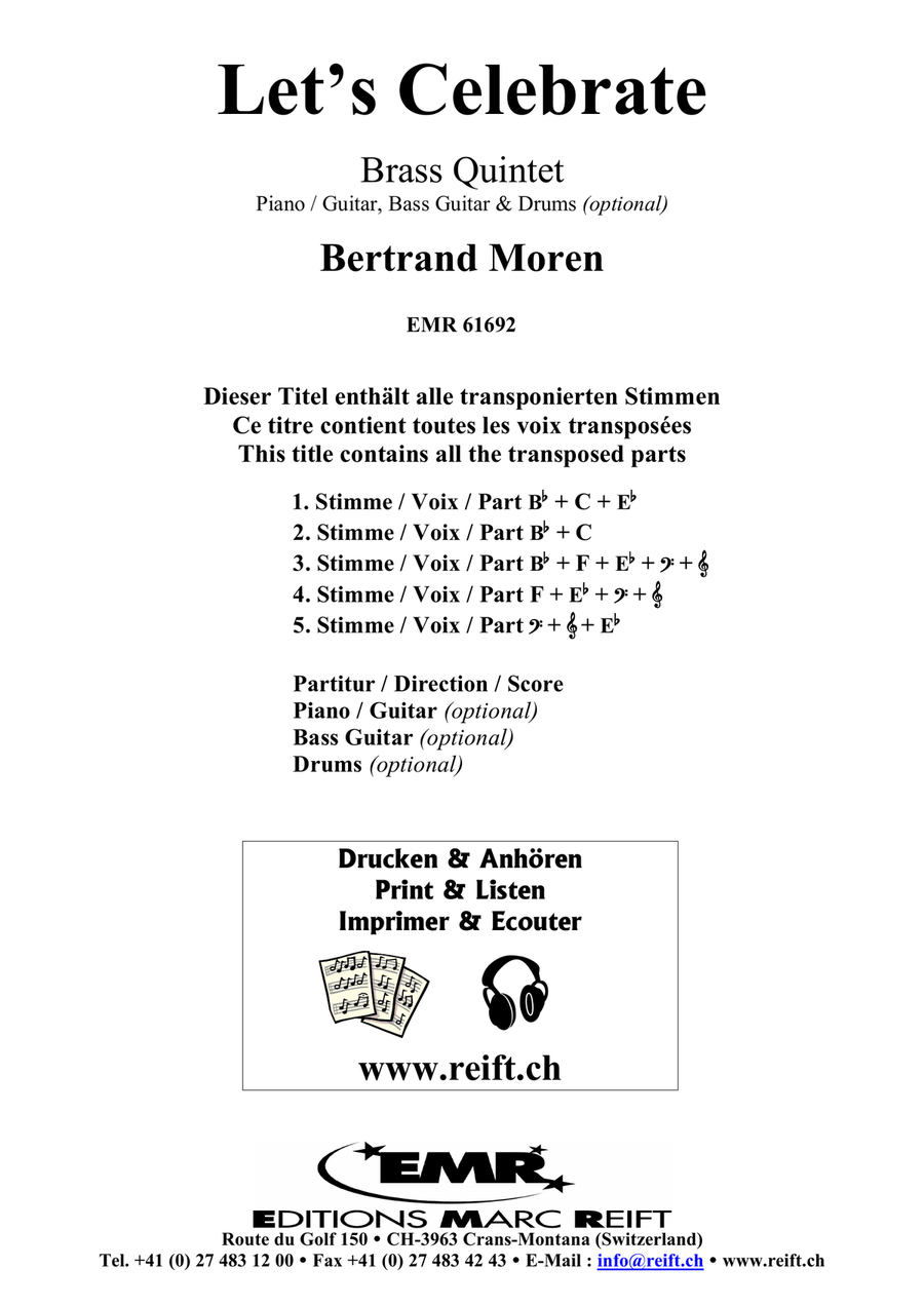 Let's Celebrate Let's Celebrate Brass Quintet scores gallery preview page 2