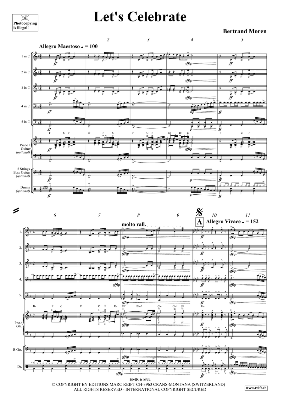 Let's Celebrate Let's Celebrate Brass Quintet scores gallery preview page 4