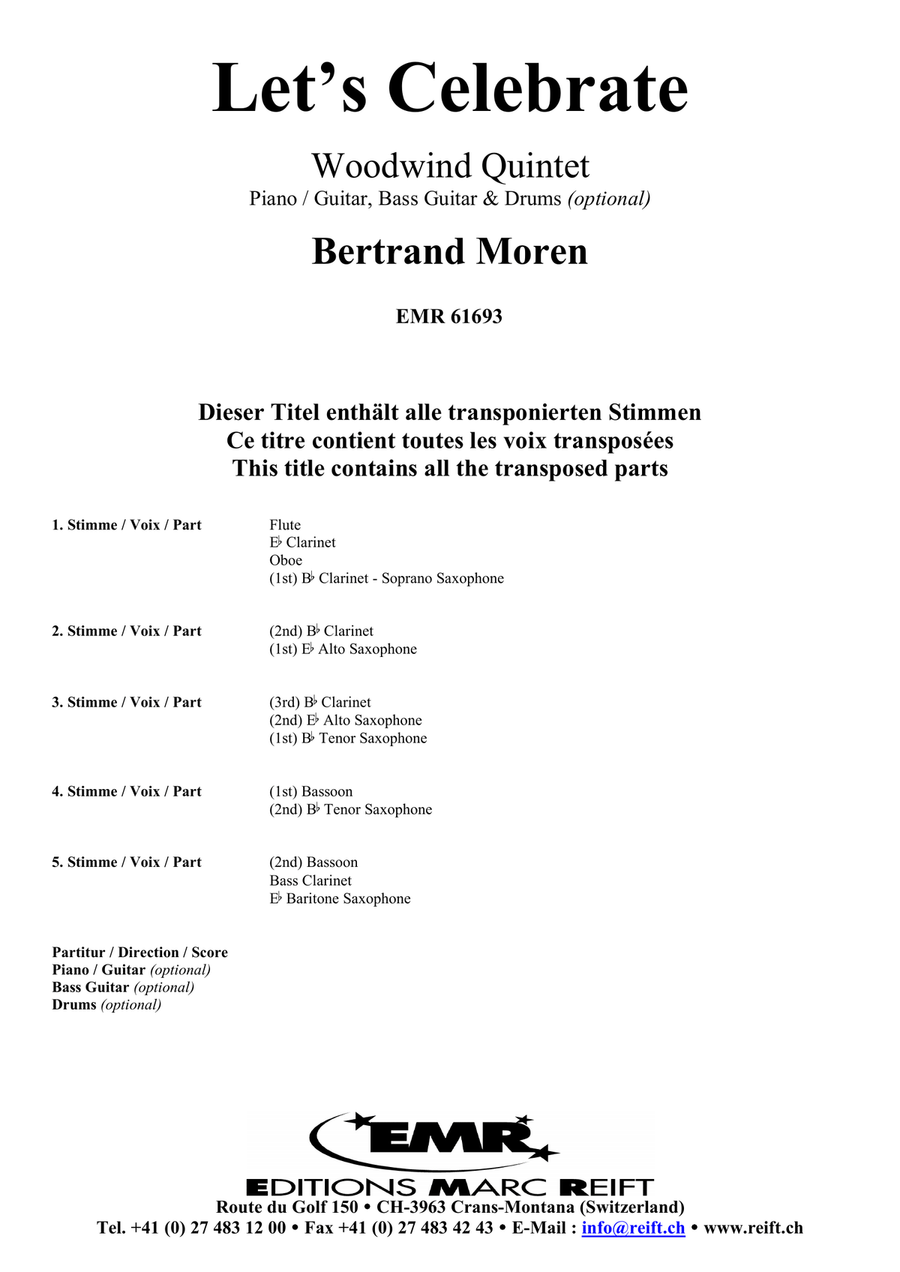 Let's Celebrate Let's Celebrate Woodwind Quintet scores gallery preview page 2
