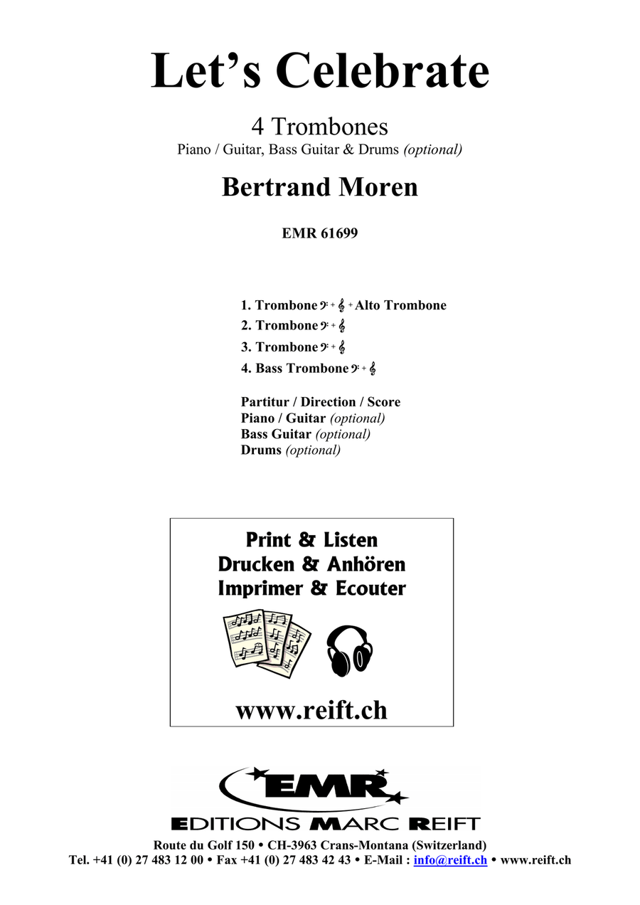 Let's Celebrate Let's Celebrate Trombone Quartet scores gallery preview page 2
