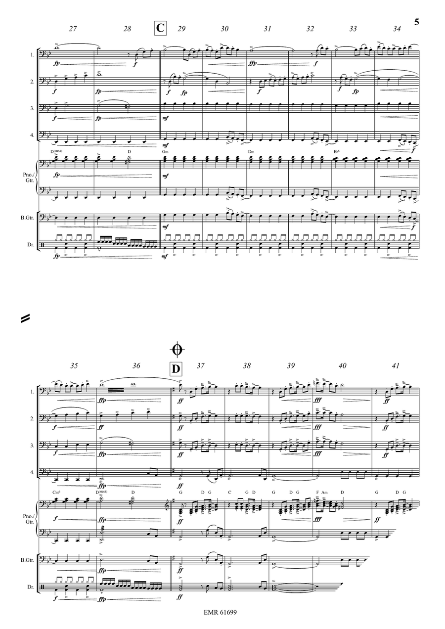 Let's Celebrate Let's Celebrate Trombone Quartet scores gallery preview page 6