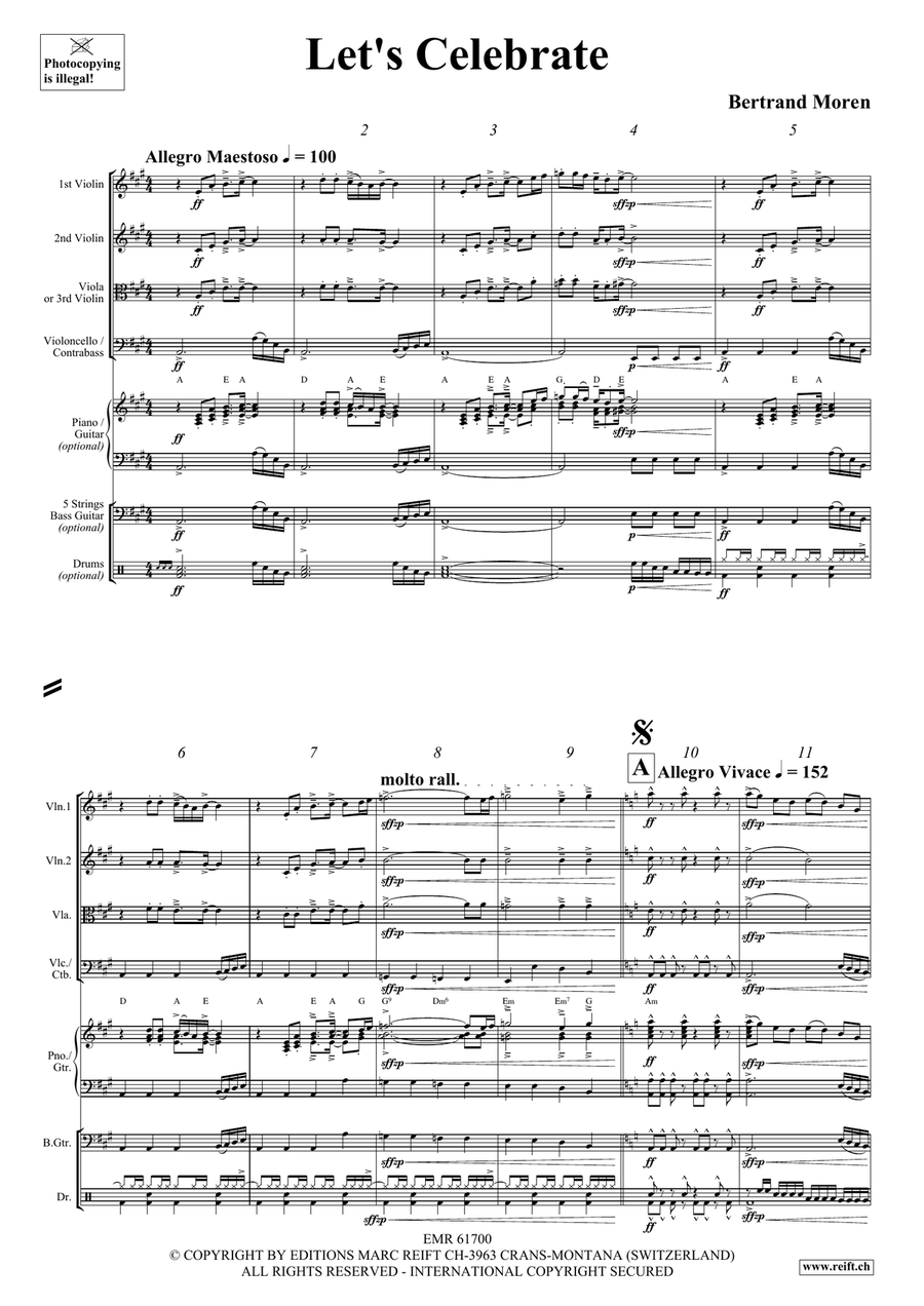 Let's Celebrate Let's Celebrate String Quartet scores gallery preview page 4