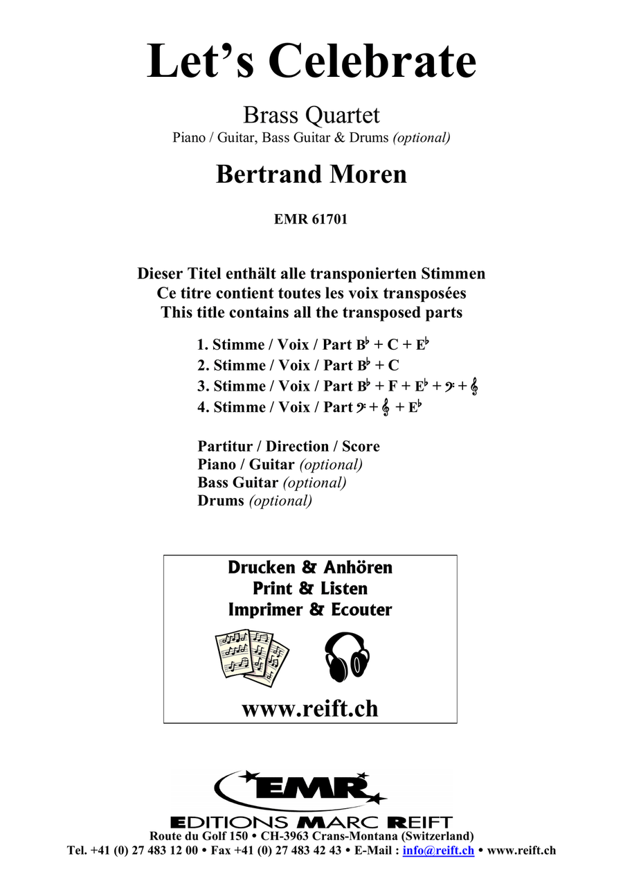 Let's Celebrate Let's Celebrate Brass Quartet scores gallery preview page 2
