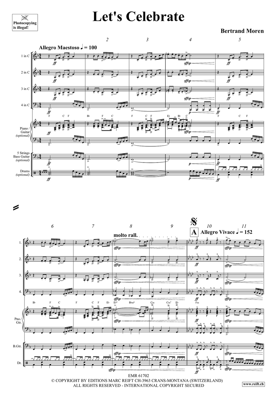 Let's Celebrate Let's Celebrate Woodwind Quartet scores gallery preview page 4