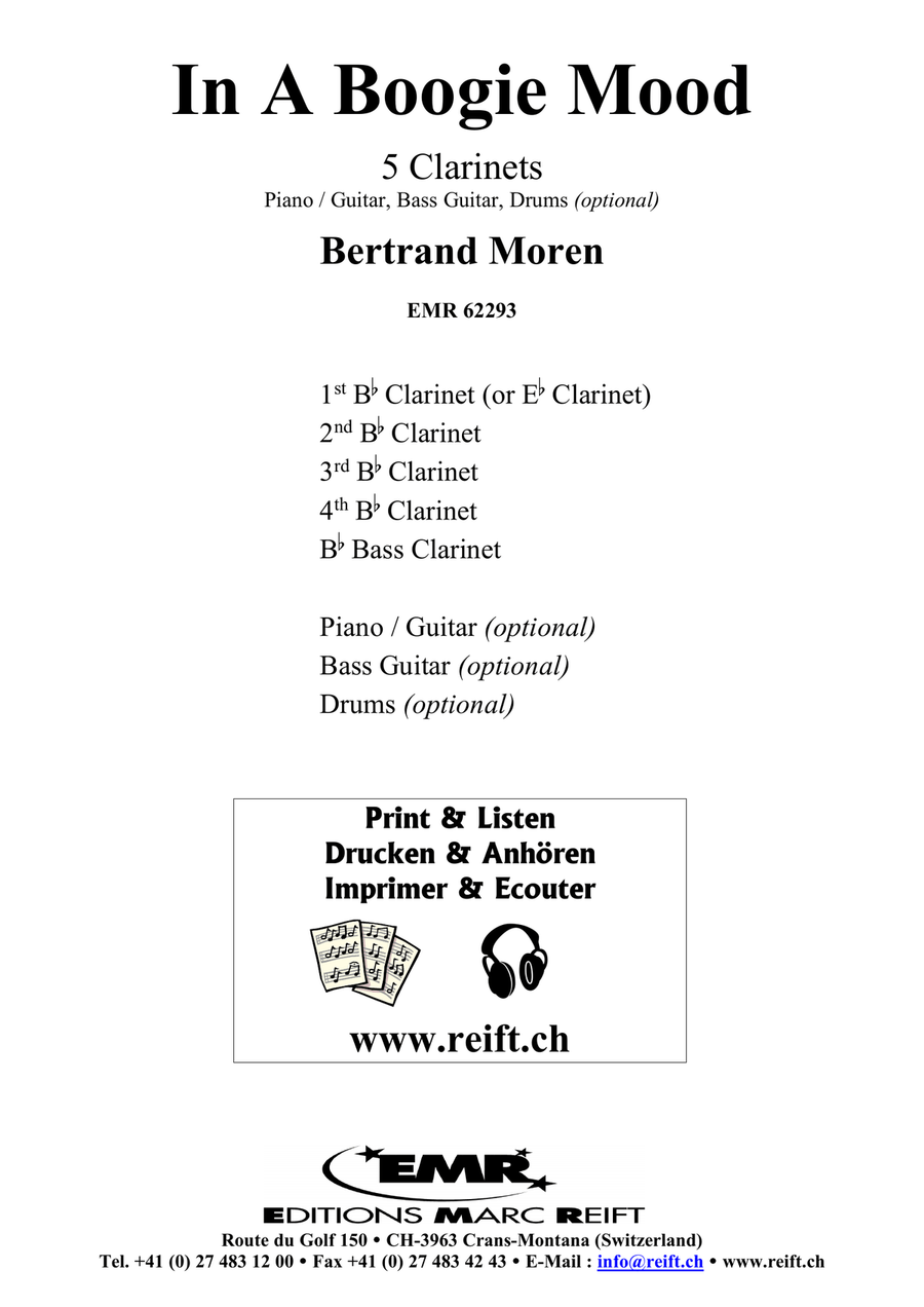 In A Boogie Mood In A Boogie Mood Clarinet Quintet scores gallery preview page 2