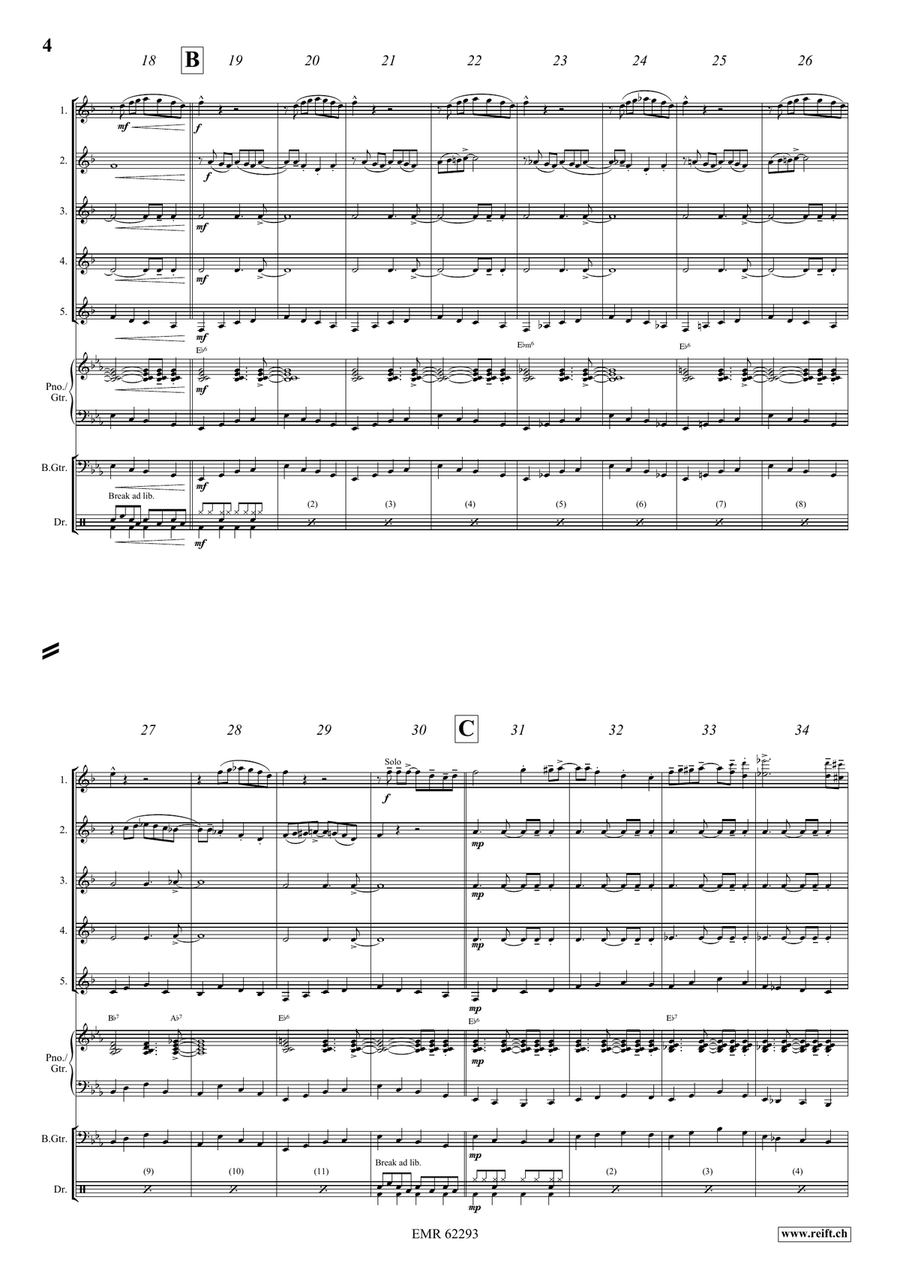 In A Boogie Mood In A Boogie Mood Clarinet Quintet scores gallery preview page 5