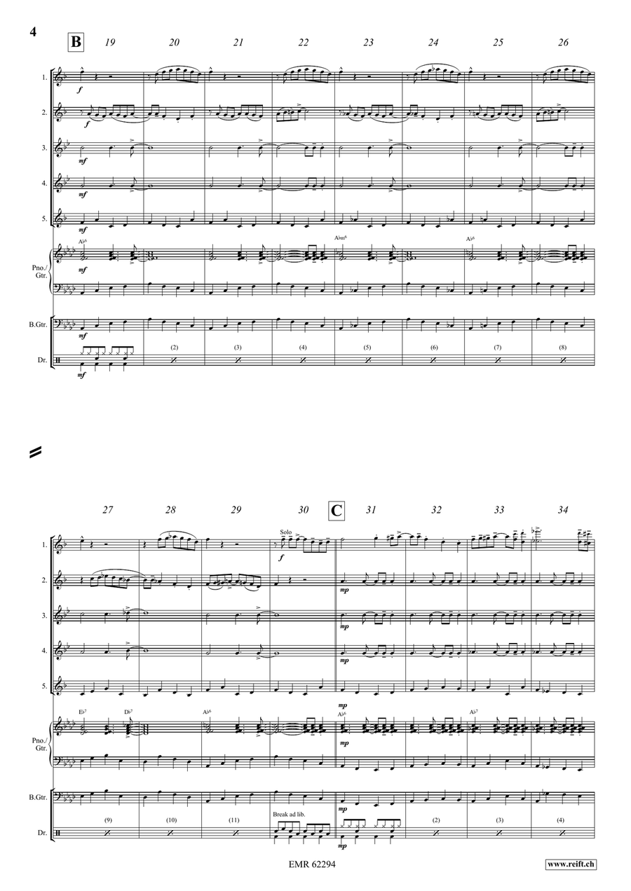 In A Boogie Mood In A Boogie Mood Saxophone Quintet scores gallery preview page 5