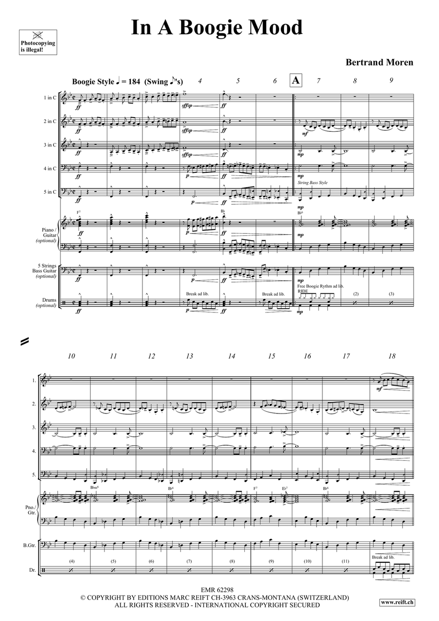 In A Boogie Mood In A Boogie Mood Brass Quintet scores gallery preview page 4