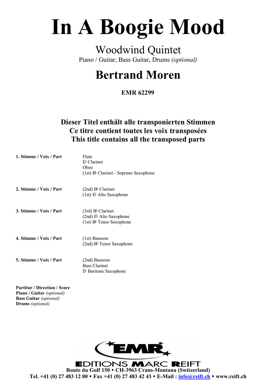 In A Boogie Mood In A Boogie Mood Woodwind Quintet scores gallery preview page 2