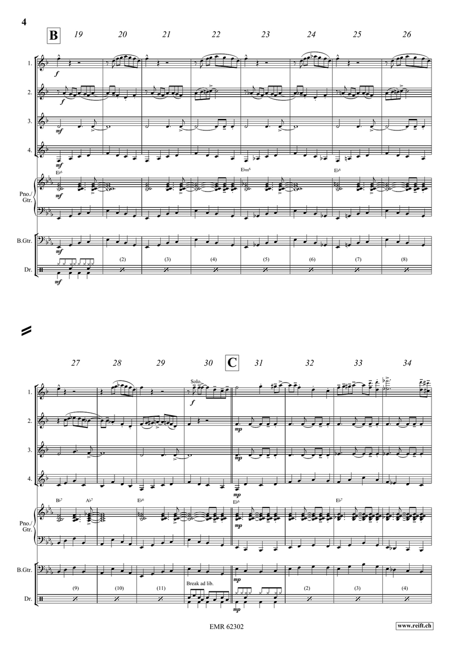 In A Boogie Mood In A Boogie Mood Clarinet Quartet scores gallery preview page 5
