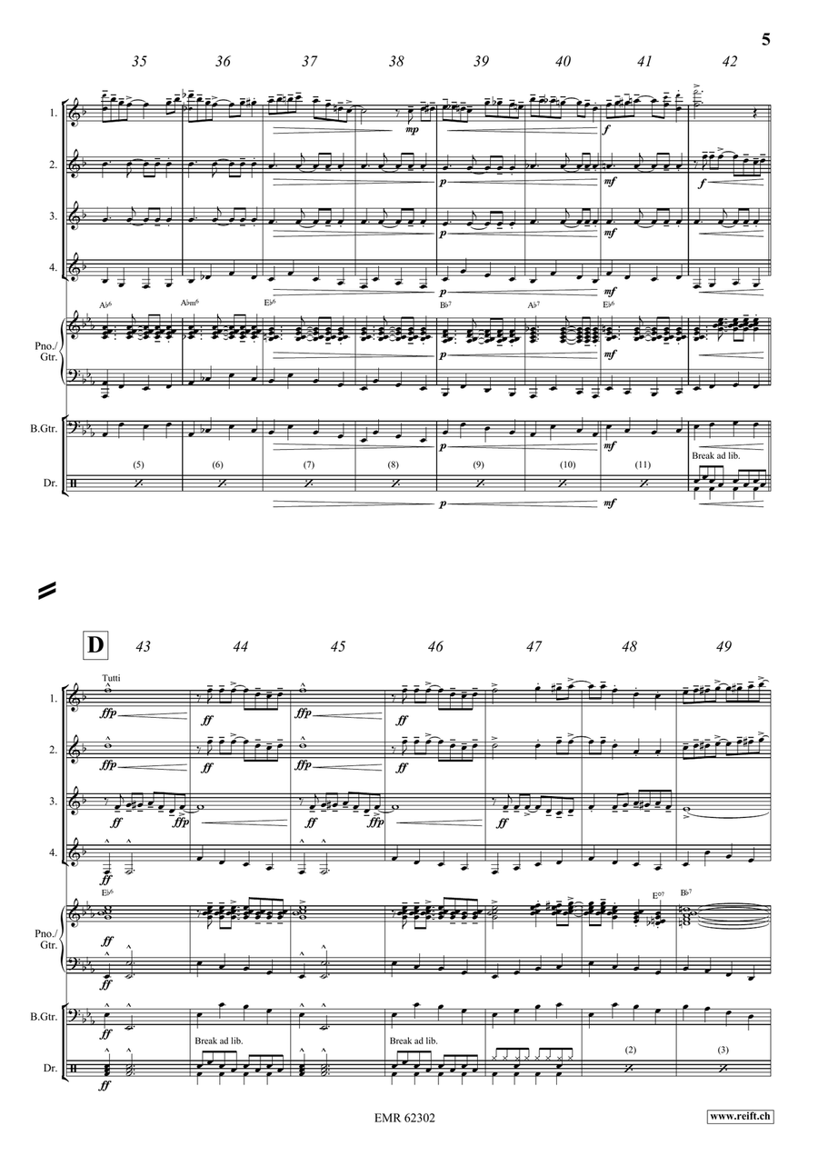 In A Boogie Mood In A Boogie Mood Clarinet Quartet scores gallery preview page 6