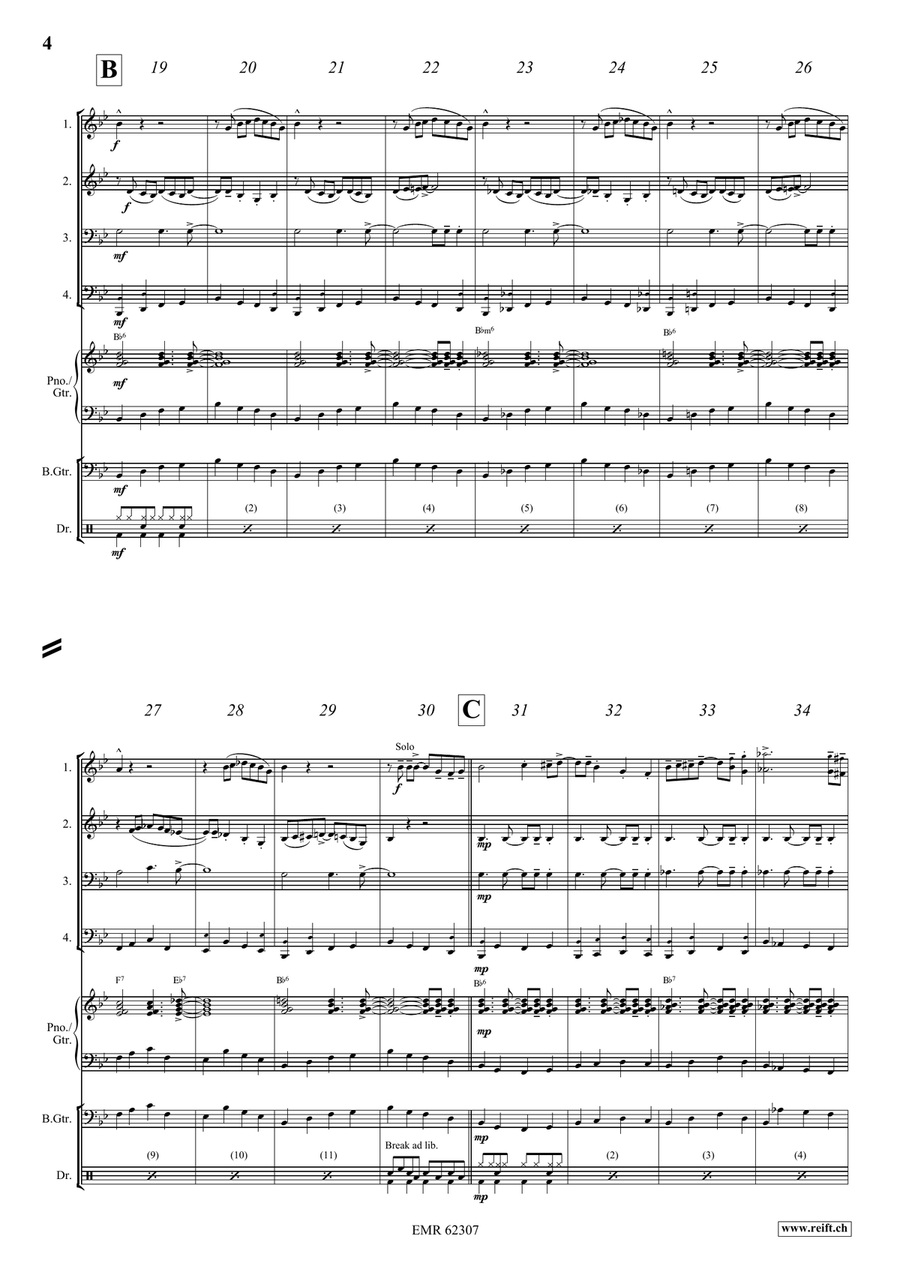 In A Boogie Mood In A Boogie Mood Brass Quartet scores gallery preview page 5