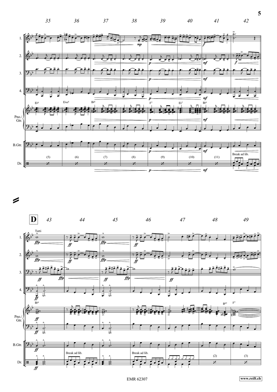 In A Boogie Mood In A Boogie Mood Brass Quartet scores gallery preview page 6
