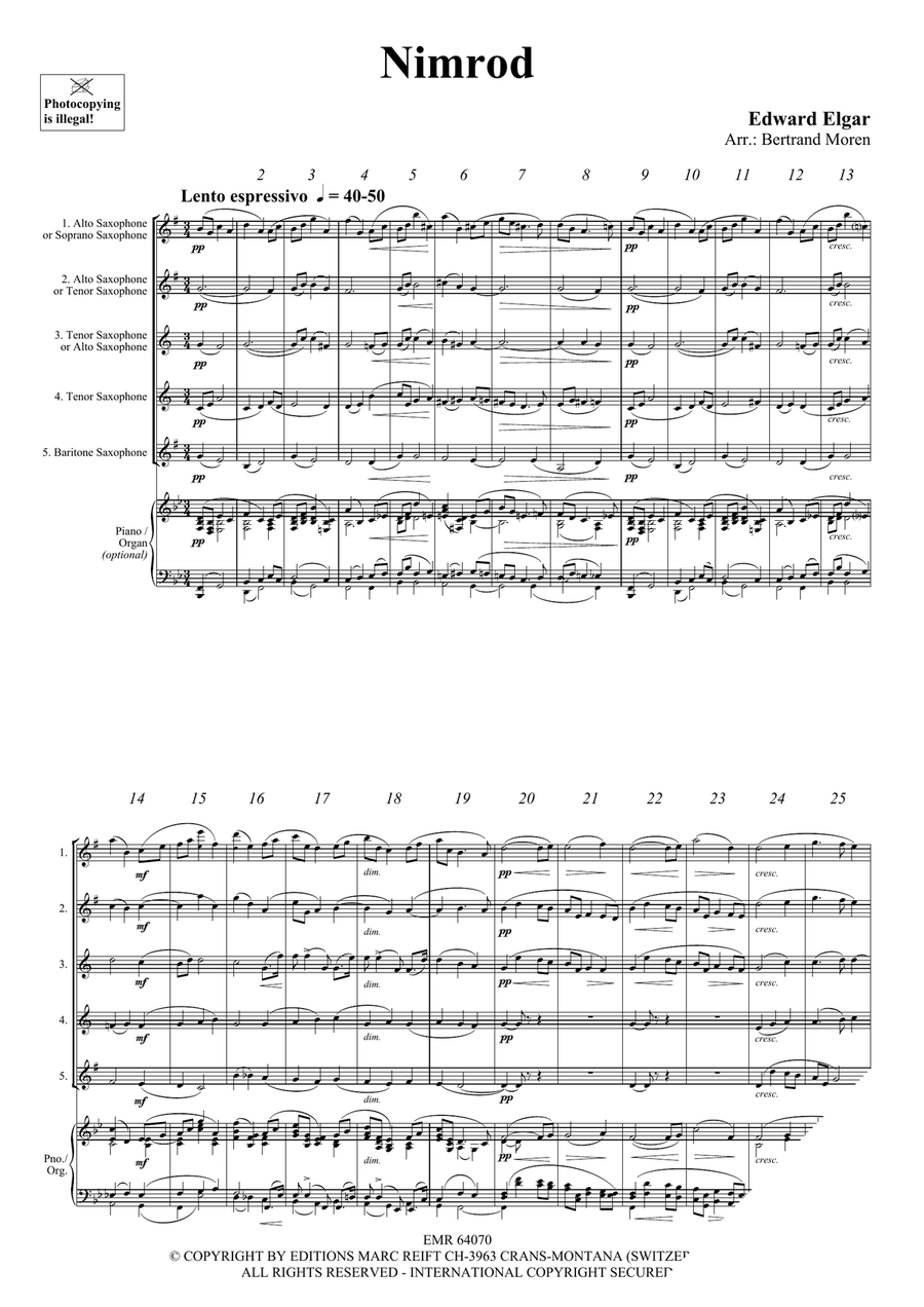 Nimrod Nimrod Saxophone Quintet scores gallery preview page 3