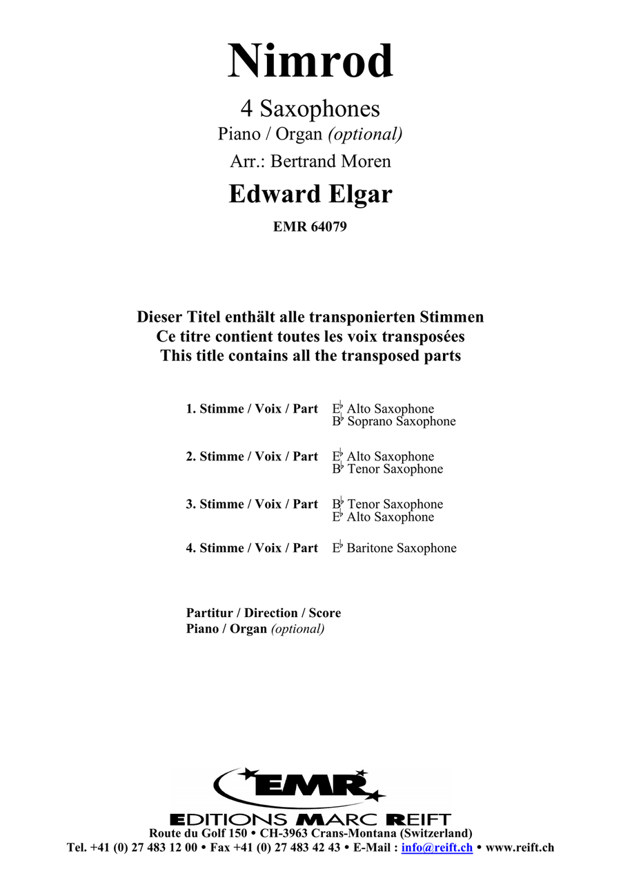 Nimrod Nimrod Saxophone Quartet scores gallery preview page 2