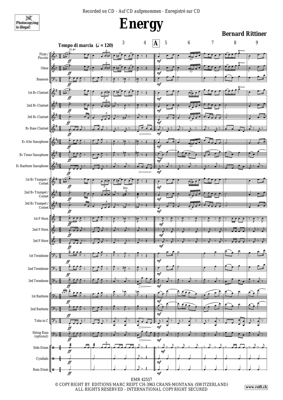 Energy Energy Concert Band scores gallery preview page 5