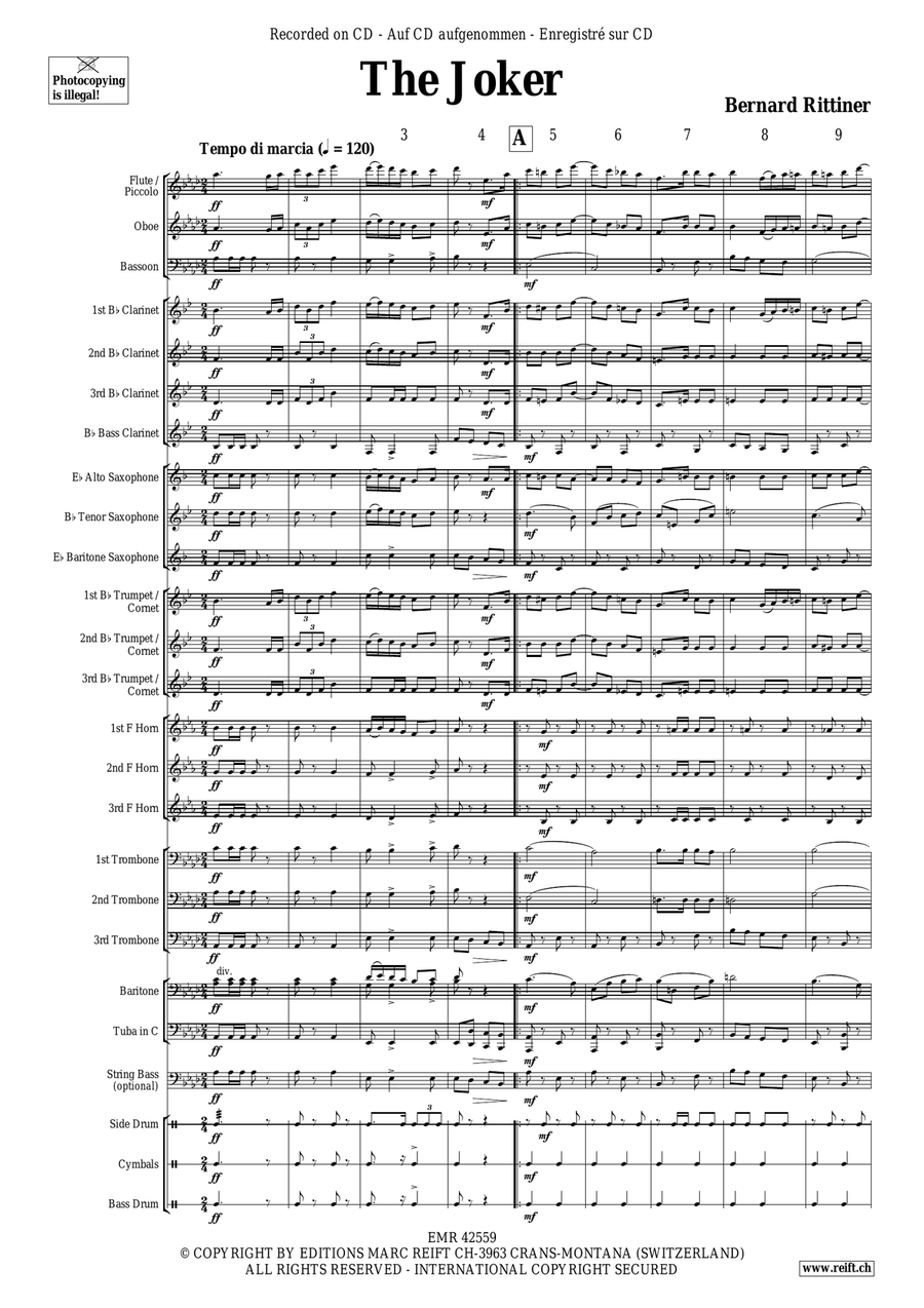 The Joker The Joker Concert Band scores gallery preview page 5