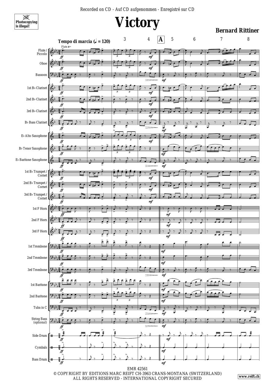 Victory Victory Concert Band scores gallery preview page 5
